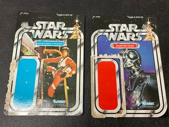 2 ORIGINAL STAR WARS KENNER ACTION FIGURE CARDS LUKE DROID