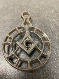 CAST IRON MASONIC TRIVET