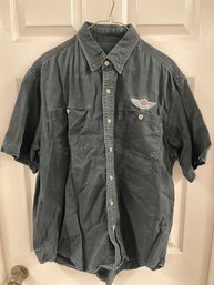 MEN'S HARLEY-DAVIDSON BUTTON UP SHIRT BLACK SIZE L