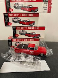 LOT OF (4) 1959 CHEVY EL CAMINO DIECAST BANKS NEW IN BOX