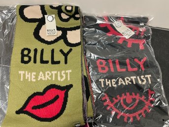 LOT OF 2 BILLY THE ARTIST SCARVES - IN PKG