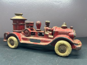 VINTAGE CAST IRON FIRETRUCK