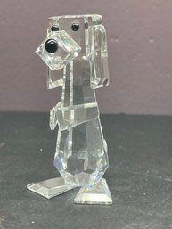 SWAROVSKI LARGE CRYSTAL DOG - MARKED
