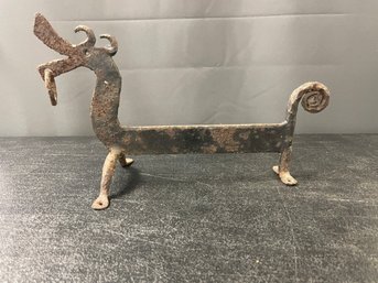 VINTAGE METAL DRAGON BOOT SCRAPER