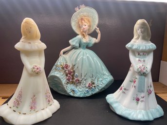 FENTON ART GLASS - SATIN GLASS SIGNED/BRIDESMAID, JOSEPH ORIGINAL