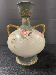 LARGE LIMOGES 2 HANDLED VASE