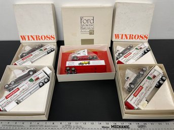 Lot Of 5 WINROSS Diecast Tractor Trailer Trucks
