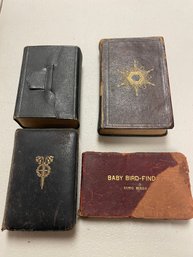 4 MINIATURE BOOKS 1 INSCRIBED 1867