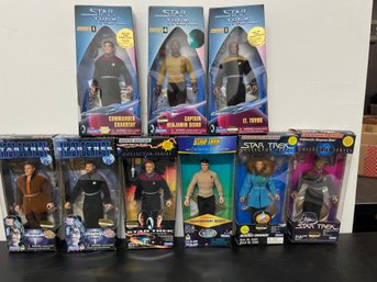 Lot Of 9 START TREK 9' Action Figures