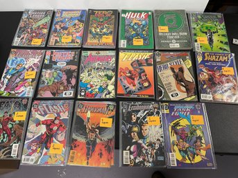 DC Comic Lot Justice League, Green Lantern, Shazam, Hulk, The Flash