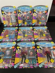 Lot Of 9 Star Trek TNG Action Figures