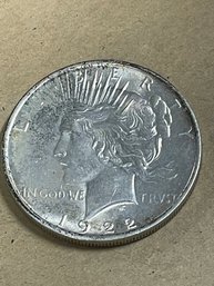 PEACE SILVER DOLLAR 1922