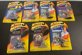 Lot Of 7 Action Masters Diecast Collectibles BATMAN, PREDATOR, TERMINATOR 2