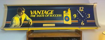 VINTAGE LIGHTUP VANTAGE CIGARETTES CLOCK STORE SIGN