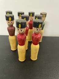 Vintage Wooden SKITTLES Bowling Pins