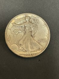 SILVER WALKING LIBERTY HALF DOLLAR 1941-D