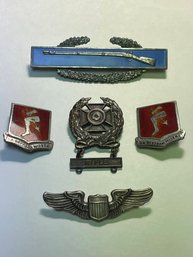 STERLING SILVER MILITARY PINS - ALL MARKED