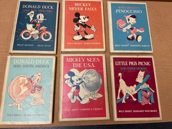 6 MICKEY MOUSE/DISNEY BOOKS