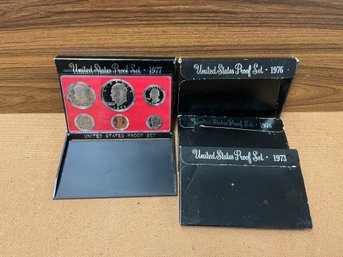 4 US MINT COIN SETS 1973, 1976, 1977