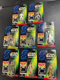 8 Star Wars Action Figures With FREEZE FRAME SLIDES