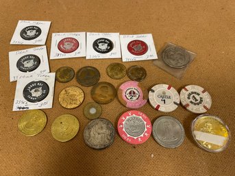 TOKENS AND CHIPS LOT