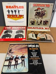 BEATLES VINYL RECORDS - HELP, HARD DAYS NIGHT, '65, VI, SOMETHING NEW