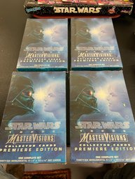 Lot Of 4 Sealed Topps Star Wars Mastervisions Collector Cards