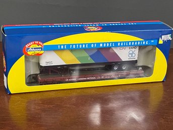 ATHEARN 92063 HO SCALE 50' FLAT CAR W/TRAILER CN CANADIAN NATIONAL - NEW