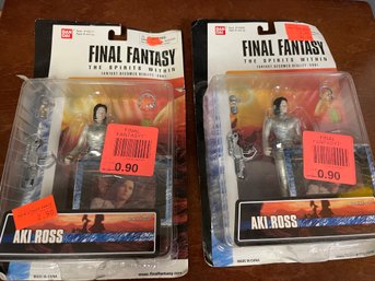 2 BANDAI FINAL FANTASY 'SPIRITS WITHIN' AKI ROSS ACTION FIGS