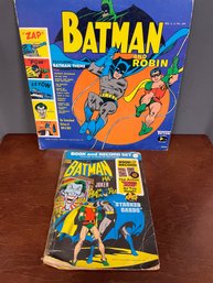 TIFTON 1966 BATMAN AND ROBIN RECORD AND 1975 BATMAN BOOK/RECORD