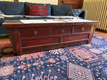 Believed To Be Antique Chinese Elm 'Kang' Cabinet