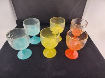 Colorful Bartlett Collins Blendo-type Goblets