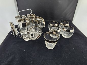 MCM Dorothy Thorpe Bar Set With Caddy
