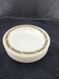 Federal Glass Golden Harvest Shallow Bowl Set (6)