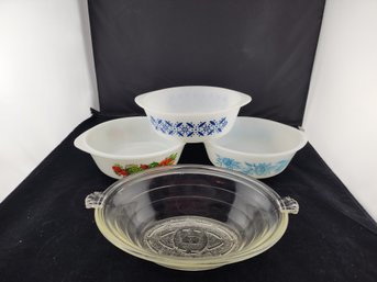 Glasbake Casseroles In Fun Patterns
