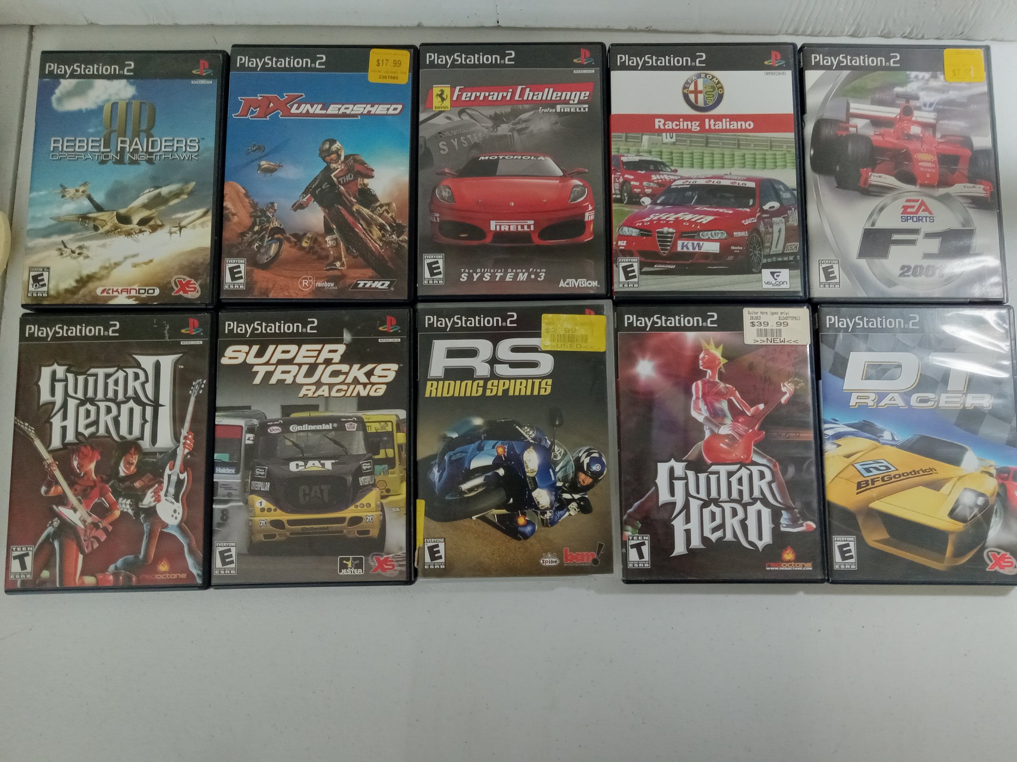 Ps2 Racing Games Collection Ps2 Video Game Lot With Racing Games And Guitar Hero #9053 ...