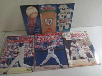 Texas Rangers Media Guide Souvenir Program 1988-1990