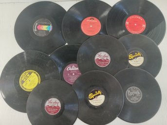 Lot Of 10 Loose Records Poor Conditon