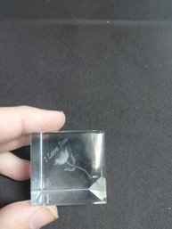 Mini Paperweight I Love You Rose