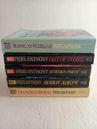 Piers Anthony Lot Of 5 Books Fantasy Sci-fi Novels 80s Editors Dep Rey Ace Fantasy