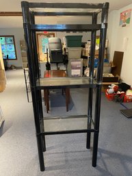 4 Tier Metal & Glass Shelf