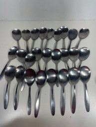 Lot Of 26 Dexter Basics Stainless Steel Serving Spoons