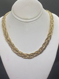 8' Braided Gold Tone Chain Marked Necklace
