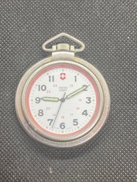 Untested Swiss Army Stainless Steel Pocket Watch