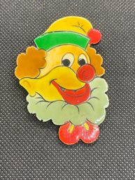 Vintage Enameled 2.5' West Germany Clown Brooch
