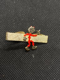 1950's Reddy Kilowatt Power Company Gold Tone Tie Clip