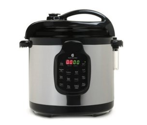 New Open Box Cooks Essentials 6 QT. Digital Pressure Cooker - Cobalt Blue