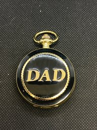 Men's Untested ' Dad' Gold Tone Quartz Pocket Watch