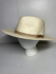Mens Stefeno Straw Fedora Size Small