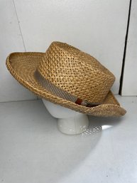 Mens Unbranded Straw Fedora Hat Size Large
